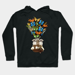 Shih Tzu Dog Butterfly Hot Air Balloon Hoodie